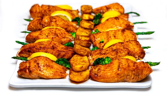 Grilled Salmon with Vegetables