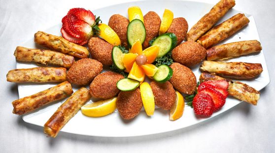 Beef Eggroll with Fried Meat Balls