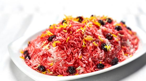 Albaloo (Sour Cherries) Rice